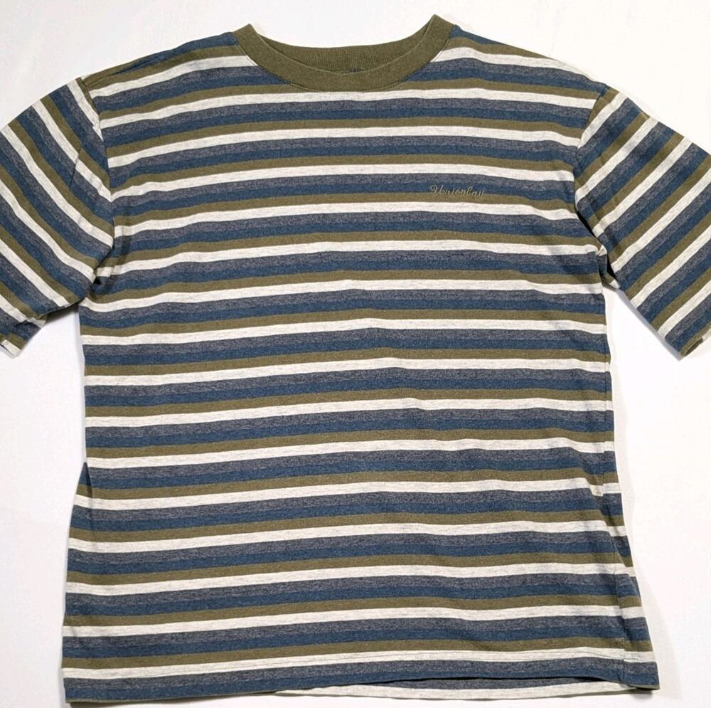 Vintage Union bay Striped T-Shirt Mens Med USA 90s Grunge Skater Y2k Alternative